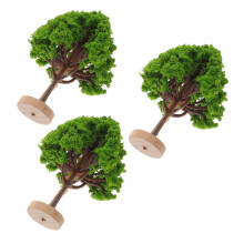 15Pcs Miniature Model Trees Green Plastic Wood for Train Scenery Decor