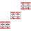 6Pcs PVC Red Sign Stickers Self-Adhesive Wall Package Decals 6