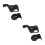 2Sets Motorcycle Shock Absorber Cover Black ABS Protective Fork Guards 7