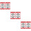 6Pcs PVC Red Sign Stickers Self-Adhesive Wall Package Decals 9