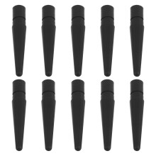 40Pcs Weather-Resistant Plastic End Caps for Camping Tent Poles Black