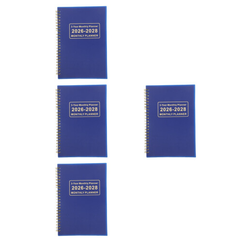 4Pcs Blue Task Planner Notebook with Portable Design and Smooth Pages 2
