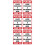 6Pcs PVC Red Sign Stickers Self-Adhesive Wall Package Decals 8