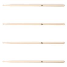 4Pairs Light Brown Maple Drumsticks Durable Wooden Percussion Sticks