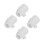 4Pcs White Shower Stop Valves Plastic Rubber with Precise Flow Control 4