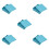 5Pcs Square Sky-Blue Metal Boxes with Tight Lid for Home Organization 10