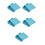 5Pcs Square Sky-Blue Metal Boxes with Tight Lid for Home Organization 6