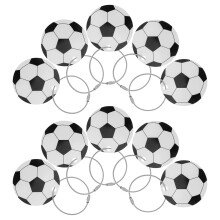 10Pcs Water-Resistant Acrylic Soccer Luggage Tags for Backpacks