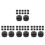 48Pcs Foosball Table Rubber Gaskets Black Stable Replacement Parts 10