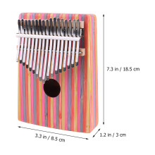 2Pcs Lightweight 17 Key Wooden Kalimba Thumb Piano Finger Instrument