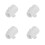 4Pcs White Shower Stop Valves Plastic Rubber with Precise Flow Control 6