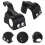 2Sets Motorcycle Shock Absorber Cover Black ABS Protective Fork Guards 10