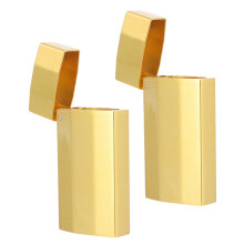 8Pcs Gold Zinc Alloy Lighter Case Durable Metal Sleeve with Flip Cap