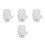 4Pcs White Shower Stop Valves Plastic Rubber with Precise Flow Control 9