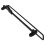 4Pcs Black Steel Extendable Clothes Rod Pull-Out Wardrobe Hanging Rail 1