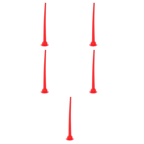 5Pcs Red Soft Caulking Tips ABS Nozzle Extension Durable Tool Kit 2