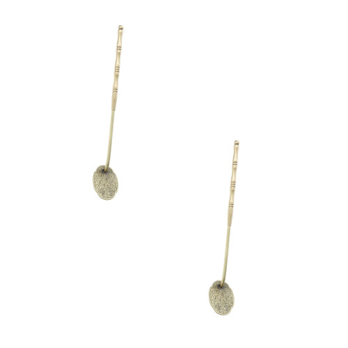 2Pcs Copper Incense Press Tool with Long Handle Decorative Ash Press 2