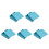 5Pcs Square Sky-Blue Metal Boxes with Tight Lid for Home Organization 4