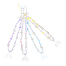20Pcs Resin Beaded Phone Lanyard Bow Knot Wrist Strap Phone Accessory