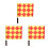 3Pcs Multipurpose Soccer Referee Flags with Comfortable Grip Kit 10