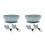 2Sets Silicone Baby Feeding Set Sky-Blue Suction Bowls with Spoon Fork 5