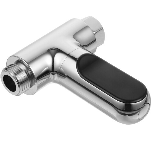 2Pcs Battery-Free Digital Shower Thermometer Silver with Standard Nut 1