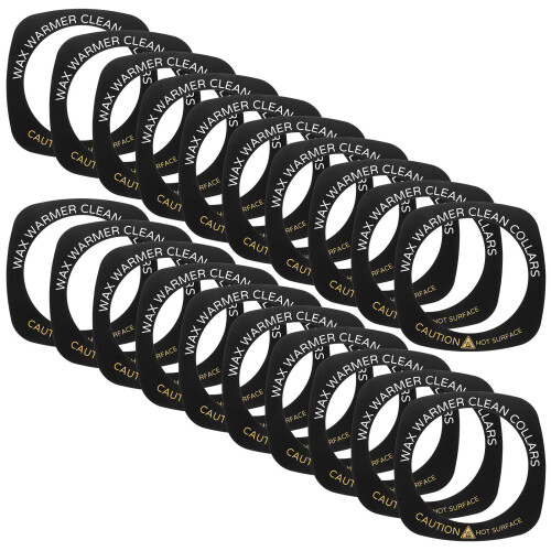60Pcs Wax Machine Protective Collars Plastic Wax Warmer Pads Black 2