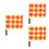 3Pcs Multipurpose Soccer Referee Flags with Comfortable Grip Kit 5