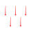 5Pcs Red Soft Caulking Tips ABS Nozzle Extension Durable Tool Kit 5