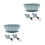 2Sets Silicone Baby Feeding Set Sky-Blue Suction Bowls with Spoon Fork 7