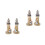 4Pcs Compact Wooden Mini Lighthouse Decor Versatile Ocean Theme Accent 6