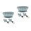 2Sets Silicone Baby Feeding Set Sky-Blue Suction Bowls with Spoon Fork 6