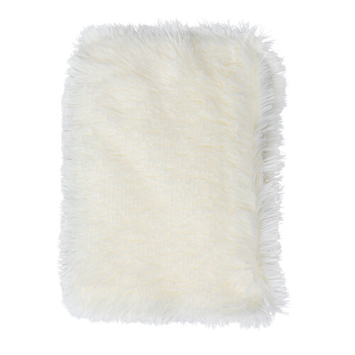2Pcs White Pets Warm Blanket Plush Sleeping Mat Soft Bed 1