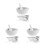 3Sets Ceramic Mortar Pestle Set for Kitchen Pharmacy Grinding 4