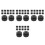 48Pcs Foosball Table Rubber Gaskets Black Stable Replacement Parts 7