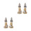 4Pcs Compact Wooden Mini Lighthouse Decor Versatile Ocean Theme Accent 8