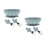 2Sets Silicone Baby Feeding Set Sky-Blue Suction Bowls with Spoon Fork 4