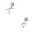 2Pcs Aluminum Paint Sprayer Pneumatic Tool Silver Adjustable Flow 7