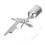 2Pcs Aluminum Paint Sprayer Pneumatic Tool Silver Adjustable Flow 2