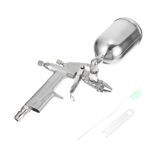 2Pcs Aluminum Paint Sprayer Pneumatic Tool Silver Adjustable Flow 1