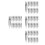 100Pcs Steel Pen Nibs Silver Replacement Tips Smooth Writing Durable 6