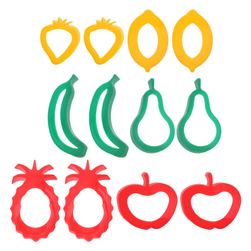 5Sets Multi Plastic Dough Cutter Set Fruit Shapes Kids Baking Tools 1