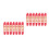 2Pcs Compact Mini Level Tool with Molded Hook Red ABS for Building Use 10
