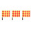 3Pcs Multipurpose Soccer Referee Flags with Comfortable Grip Kit 7
