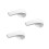 3Pcs Ergonomic Silver Plastic Faucet Handles for Kitchen and Bathroom 6