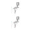 2Pcs Aluminum Paint Sprayer Pneumatic Tool Silver Adjustable Flow 5
