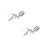 2Pcs Aluminum Paint Sprayer Pneumatic Tool Silver Adjustable Flow 6