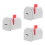 3Pcs White Tin Mini Mailbox Box Metal Money Storage 9