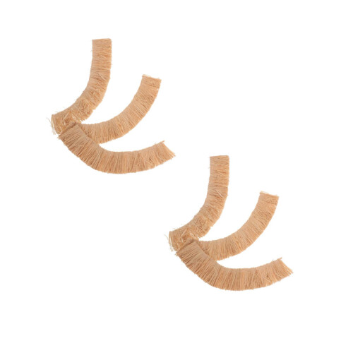 6Pcs Tiny Model Roof Beige Artificial Straw Thatch for Diorama Decor 1