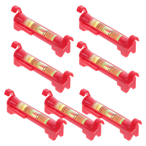 2Pcs Compact Mini Level Tool with Molded Hook Red ABS for Building Use 1